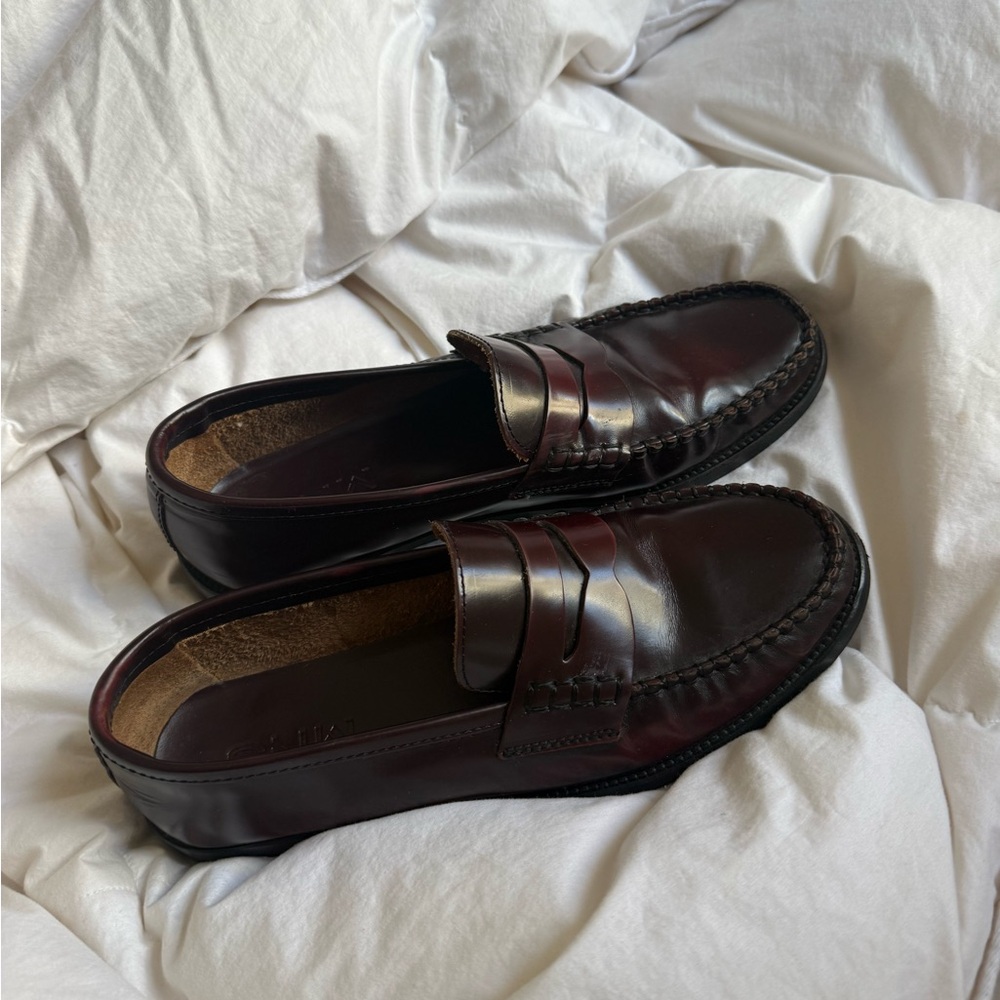 Mango Brown Leather Loafers